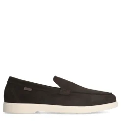 Manfield Bruine suède loafers^Heren Loafers