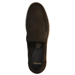 Manfield Bruine suède loafers^Heren Loafers