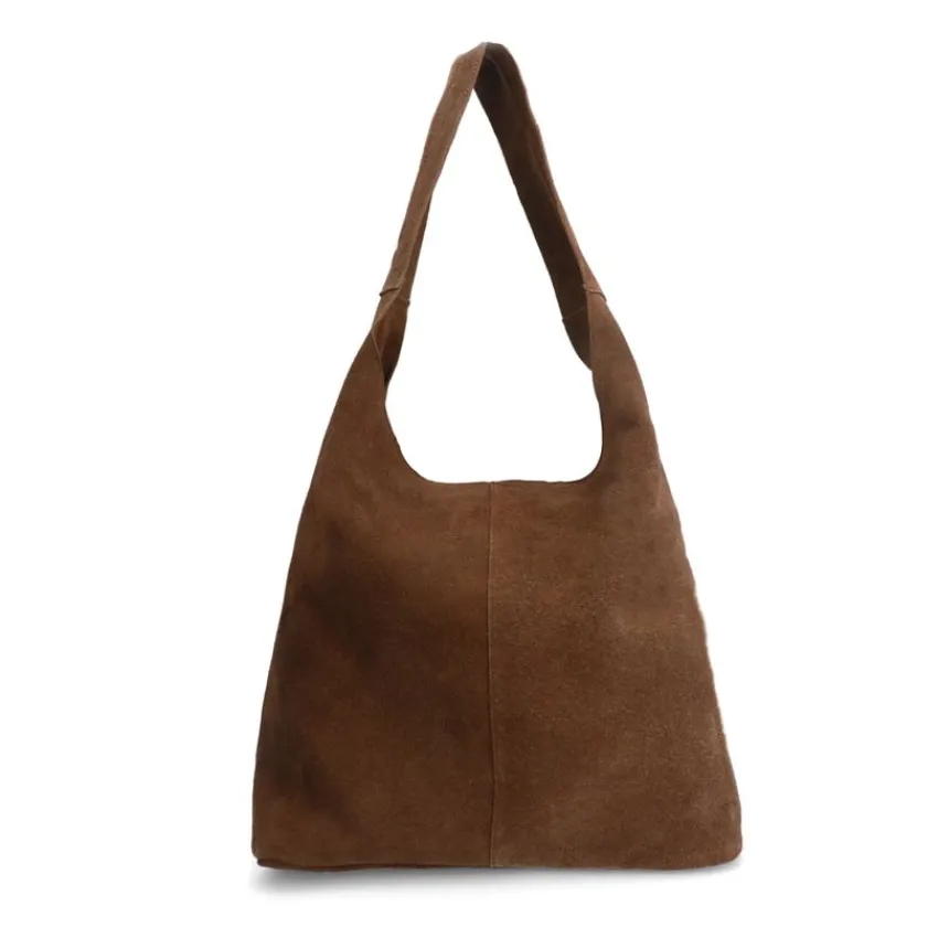Manfield Bruine suède shopper^ Shoppers