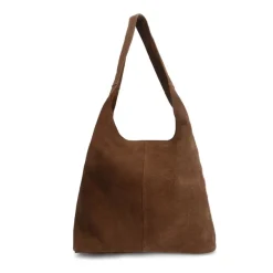 Manfield Bruine suède shopper^ Shoppers