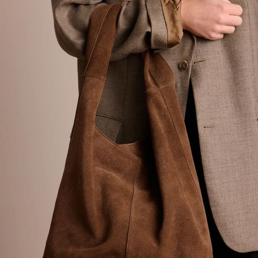 Manfield Bruine suède shopper^ Shoppers
