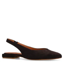 Manfield Bruine suède slingbacks^DAMES Pumps|Slingbacks