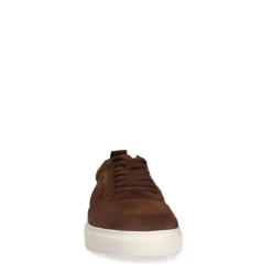 Manfield Bruine suède sneakers^Heren Sneakers