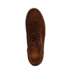 Manfield Bruine suède sneakers^Heren Sneakers