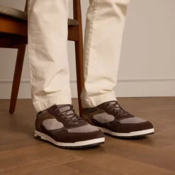 Van Lier Bruine suède sneakers^Heren Sneakers