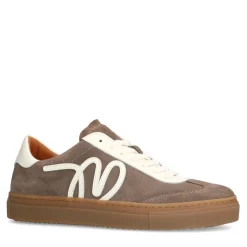 Manfield Bruine suède sneakers^DAMES Sneakers