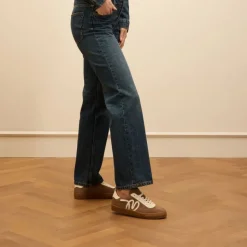 Manfield Bruine suède sneakers^DAMES Sneakers