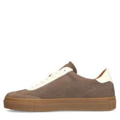 Manfield Bruine suède sneakers^DAMES Sneakers