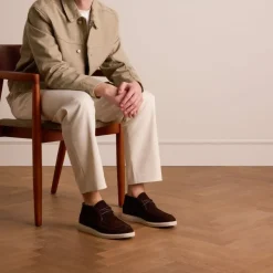 Manfield Bruine suède veterboots^Heren Boots