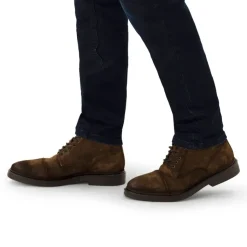 Manfield Bruine suède veterboots^Heren Boots