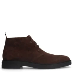 Manfield Bruine suède veterboots^Heren Boots