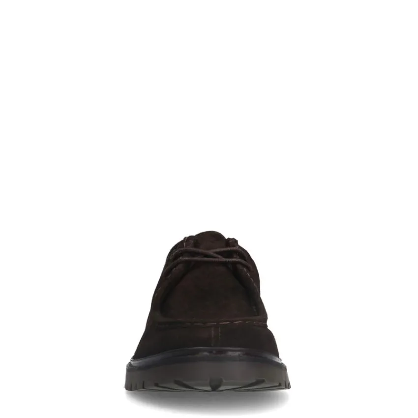 Manfield Bruine suède veterschoenen^Heren Veterschoenen