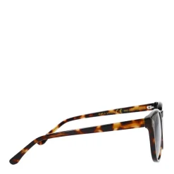 Manfield Bruine zonnebril met print en blauwe glazen^ Zonnebrillen