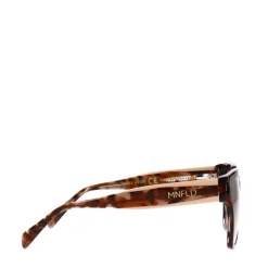 Manfield Bruine zonnebril met print^ Zonnebrillen