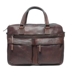 Manfield Cognac laptoptas 16 inch^ Laptoptassen