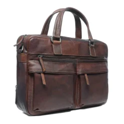 Manfield Cognac laptoptas 16 inch^ Laptoptassen