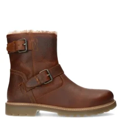 Manfield Cognac leren boots^Heren Boots
