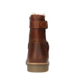 Manfield Cognac leren boots^Heren Boots