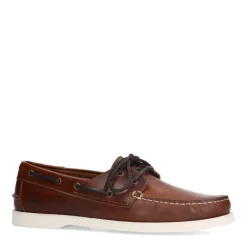 Manfield Cognac leren bootschoenen^Heren Veterschoenen|Loafers