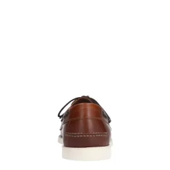 Manfield Cognac leren bootschoenen^Heren Veterschoenen|Loafers