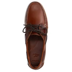 Manfield Cognac leren bootschoenen^Heren Veterschoenen|Loafers