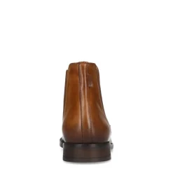 Manfield Cognac leren chelsea boots^Heren Boots