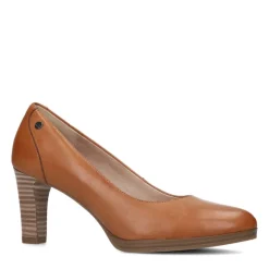 No Stress Cognac leren gesloten pumps^DAMES Pumps
