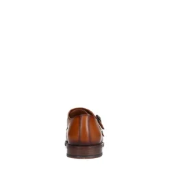 Manfield Cognac leren gespschoenen^Heren Gespschoenen