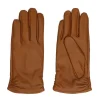 Manfield Cognac leren handschoenen^ Handschoenen