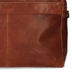 Manfield Cognac leren laptoptas 17,5 inch^ Laptoptassen