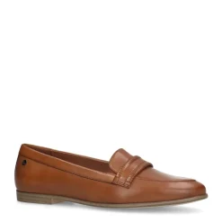 No Stress Cognac leren loafers^DAMES Loafers