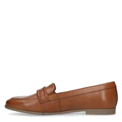 No Stress Cognac leren loafers^DAMES Loafers