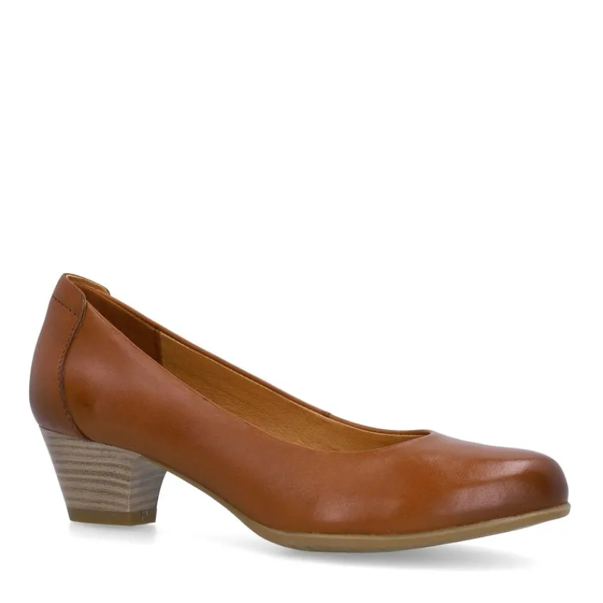 No Stress Cognac leren pumps^DAMES Pumps