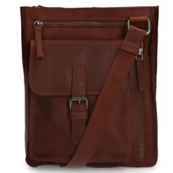 No Stress Cognac leren schoudertas^Heren Heren Tassen|Schoudertassen