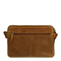 No Stress Cognac leren schoudertas^Heren Heren Tassen|Schoudertassen