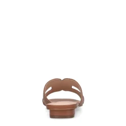 Manfield Cognac leren slippers^DAMES Slippers