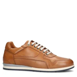 Van Lier Cognac leren sneakers^Heren Sneakers