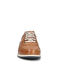 Van Lier Cognac leren sneakers^Heren Sneakers