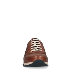 Manfield Cognac leren sneakers^Heren Sneakers