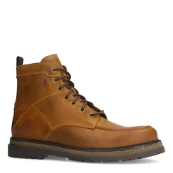 Manfield Cognac leren veterboots^Heren Boots