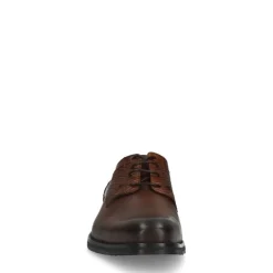 Manfield Cognac leren veterschoenen^Heren Veterschoenen