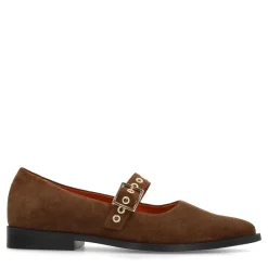 Manfield Cognac suède loafers^DAMES Loafers