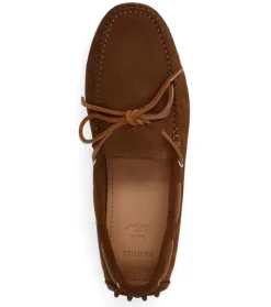 Manfield Cognac suède loafers^Heren Loafers