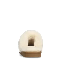 Manfield Cognac suède pantoffels^DAMES Pantoffels