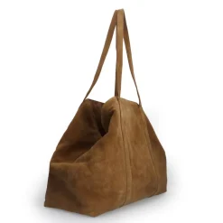 Manfield Cognac suède shopper^ Shoppers