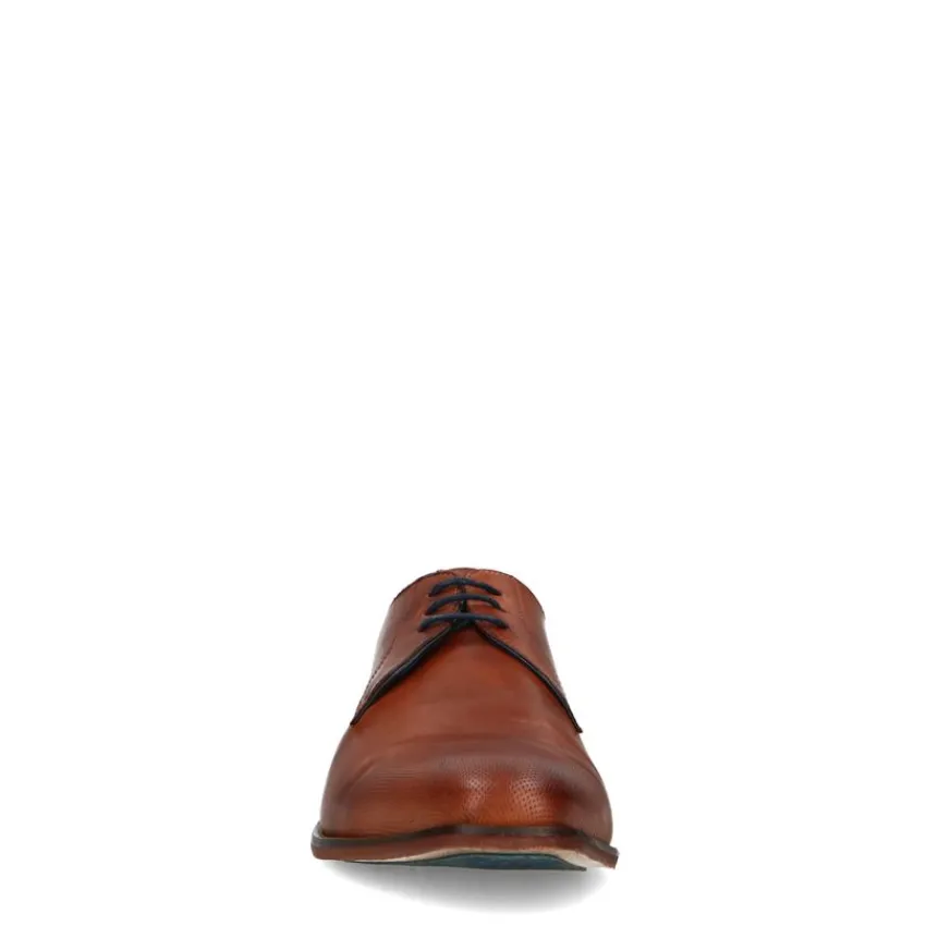 Manfield Cognac veterschoenen^Heren Veterschoenen