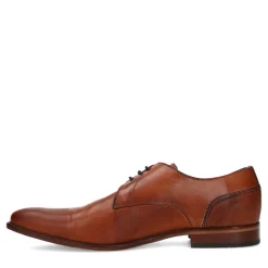 Manfield Cognac veterschoenen^Heren Veterschoenen