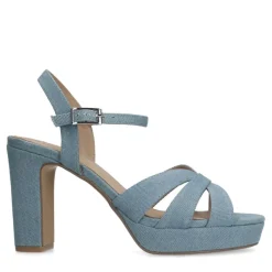 Manfield Denim sandalen met hak^DAMES Sandalen