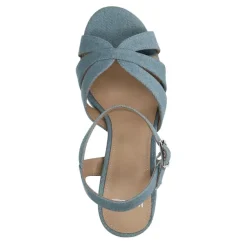 Manfield Denim sandalen met hak^DAMES Sandalen