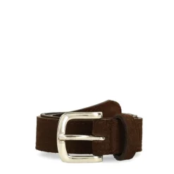 Manfield Donker bruine suède riem^ Riemen